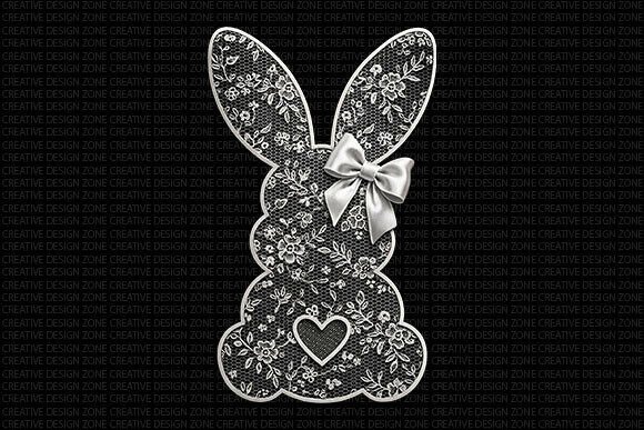 Download Lace Bunny Silhouette PNG - Silhouette png Collection