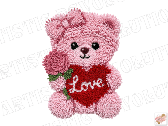 Download Latch Hook Valentine Teddy Bear Png - Latch hook valentine Collection