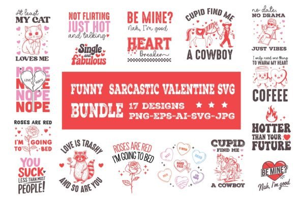 Download Funny &amp; Sarcastic Valentine SVG Bundle - Valentine svg Collection