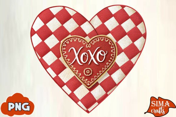 Download Valentine's Day Xoxo Checkered Heart PNG - Premium Resources