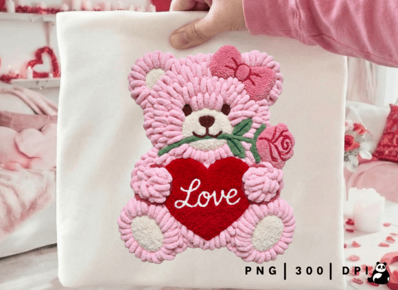 Download Latch Hook Valentine Teddy Love PNG - Latch hook valentine Collection