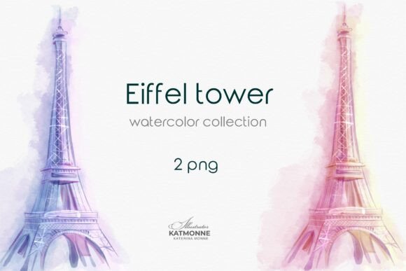 Download Watercolor Eiffel Tower, Paris, Love Png - Eiffel tower Collection