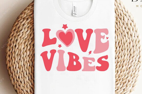 Download Love Vibes Svg, Groovy Valentine Svg - Valentine svg Collection