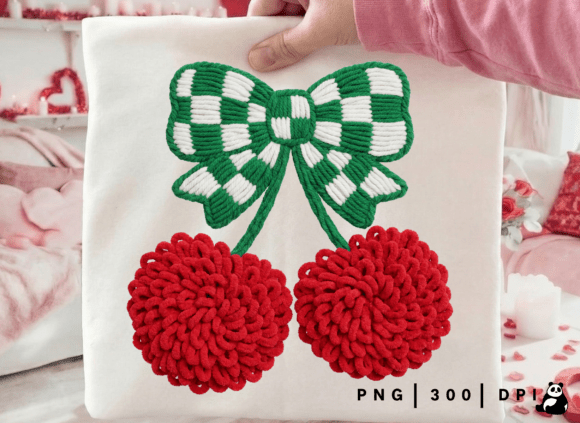 Download Latch Hook Valentine Cherry Bow PNG - Latch hook valentine Collection