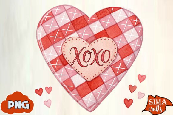 Download Valentine's Day Xoxo Checkered Heart PNG - Premium Resources